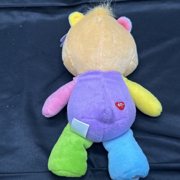 Vintage Care Bears Work of Heart Bear Plush Rainbow Hearts Paint Palette - Picture 9 of 11